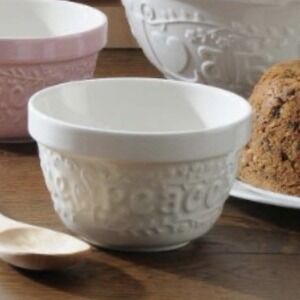 Mason Cash Flour Power Pudding Bowl White Nesting Style S36 Dish Baking Baking